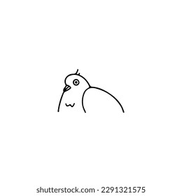 dove bird doodle illustration vector
