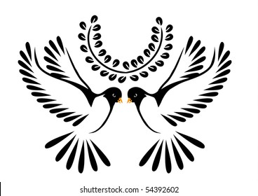 Dove or bird in flight