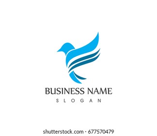 Dove Bird Fly Logo