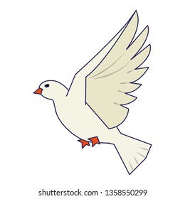 Dove bird flying cartoon