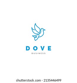 Inspiración en el diseño del logotipo del icono del ave Dove