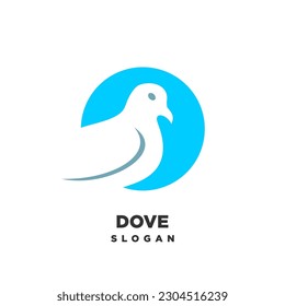 Dove Bird icon logo vector design