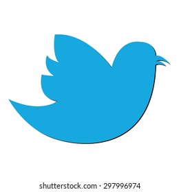 Dove bird icon on background. Modern flat pictogram, business, marketing, internet concept. Trendy Simple vector symbol for web site design or button to mobile app. Logo illustration.