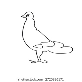 Diseño de Ilustración vectorial de ícono de pájaro de paloma