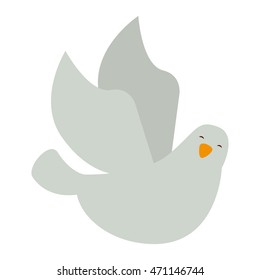 dove bird isolated icon vector illustration design