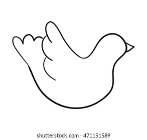 dove bird isolated icon vector illustration design