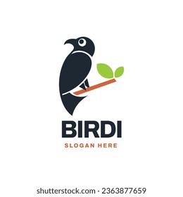 Ilustración del icono del vector del logotipo de la hoja de pájaro Dove