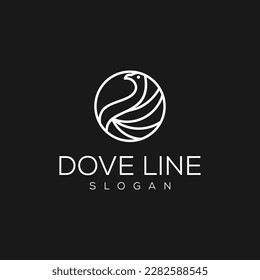 dove bird leaf vector design