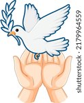 Dove bird logo concept vector illustration
