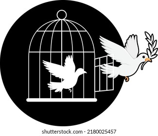 Dove bird logo concept vector illustration