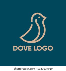 dove bird logo design. animal logo design template. modern logo.