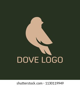 dove bird logo design. animal logo design template. modern logo.