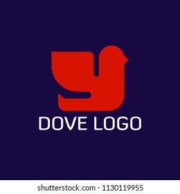 dove bird logo design. animal logo design template. modern logo.