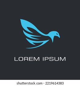 Dove bird logo design template. Vector Illustration.
