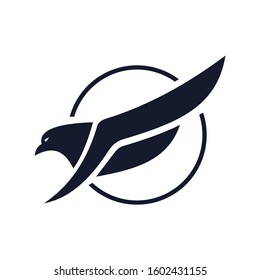 Dove Bird logo icon illustration with circle design