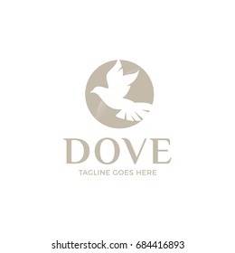 dove bird logo icon vector template