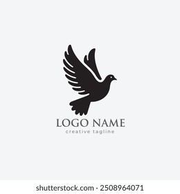 Logotipo pomba pássaro, orgulho, amor, asas, vida selvagem, liberdade, pomba, pássaro, logotipo pombo totalmente editável vetor template