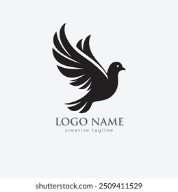 Logotipo pomba pássaro, orgulho, amor, asas, vida selvagem, liberdade, pomba, pássaro, logotipo pombo totalmente editável vetor template