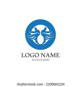 Dove bird logo vector design illustration