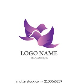 Dove bird logo vector design illustration