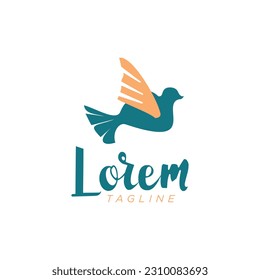 Dove bird logo vector design
