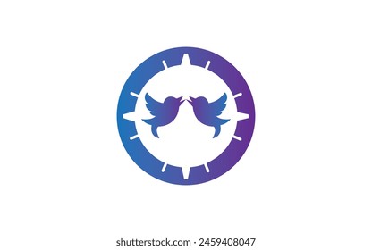 Dove bird logo vector design Free Vector