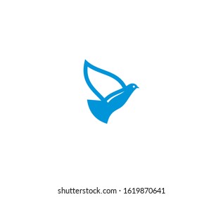 Dove bird logo vector icon 