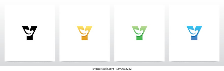 Dove Bird On Letter Logo Design Y
