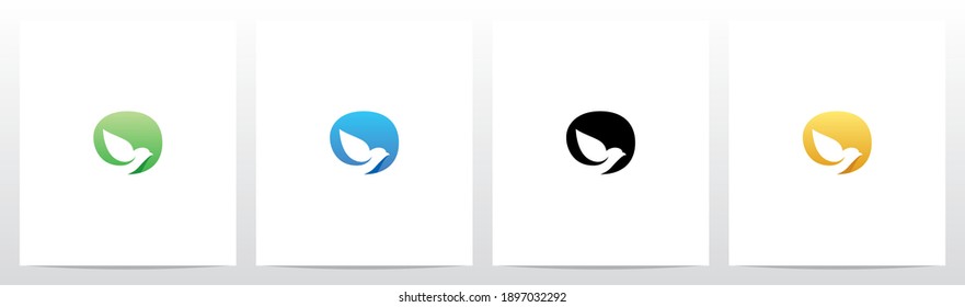 Dove Bird On Letter Logo Design O