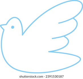 Dove Bird Peace Lined Vector Illustration