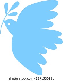 Dove Bird Peace Silhouette Vector Illustration