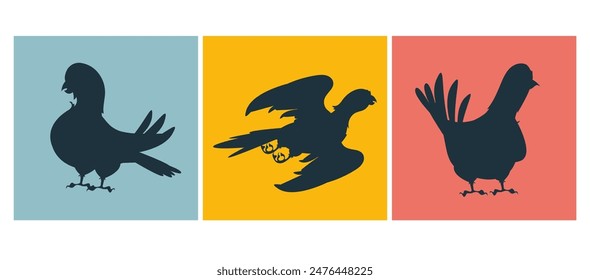 Dove bird pigeon hope symbol of peace concept. Vector flat graphic design cartoon illustration