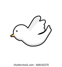 dove bird religion christianity icon. Isolated and flat illustration