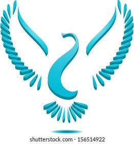 Dove or bird stylized