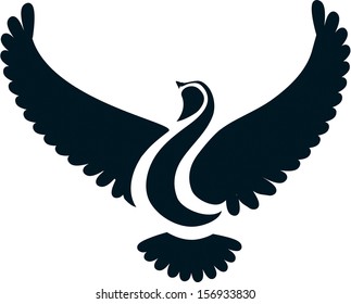 Dove or bird stylized