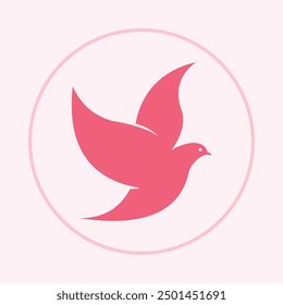 Dove bird trendy icon capable abstract beautiful vector illustration colorful artwork design.eps