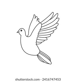 Dove bird vector emoji symbol olive branch
