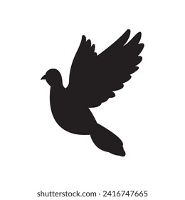 Dove bird vector emoji symbol