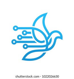 Dove bird vector logo stock vector