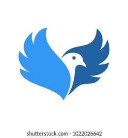 Dove bird vector logo stock vector