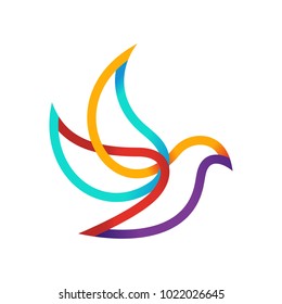 Dove bird vector logo stock vector