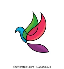 Dove bird vector logo stock vector
