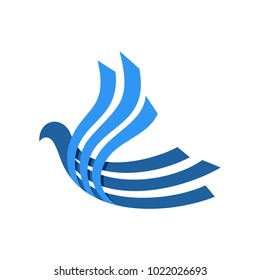 Dove bird vector logo stock vector