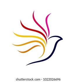 Dove bird vector logo stock vector