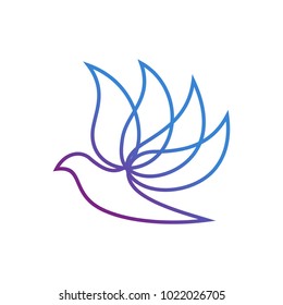 Dove bird vector logo stock vector