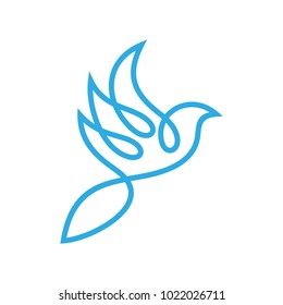 Dove bird vector logo stock vector