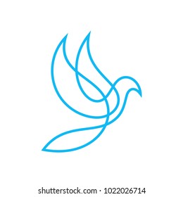 Dove bird vector logo stock vector