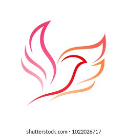 Dove bird vector logo stock vector