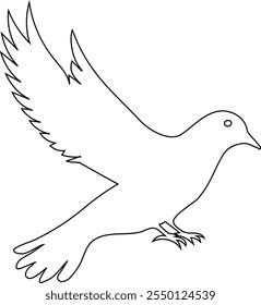 Dove bird vector silhouette Art 