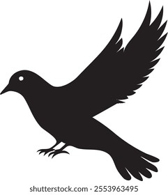 Dove Bird vector style art silhouette design 